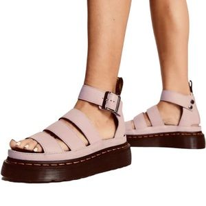Doc Martens Pink Clarissa Sandal size 10 EU42 Leather Platform Sandals